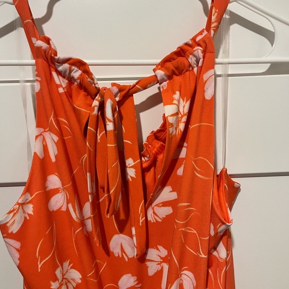 Orange Floral Maxi Dress - Picture 6 of 6